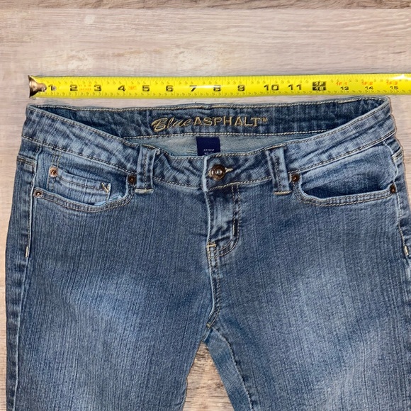 Blue Asphalt Skinny Jeans Women's Size 11 Short Blue Low Rise Dark Wash (O) - Picture 7 of 10